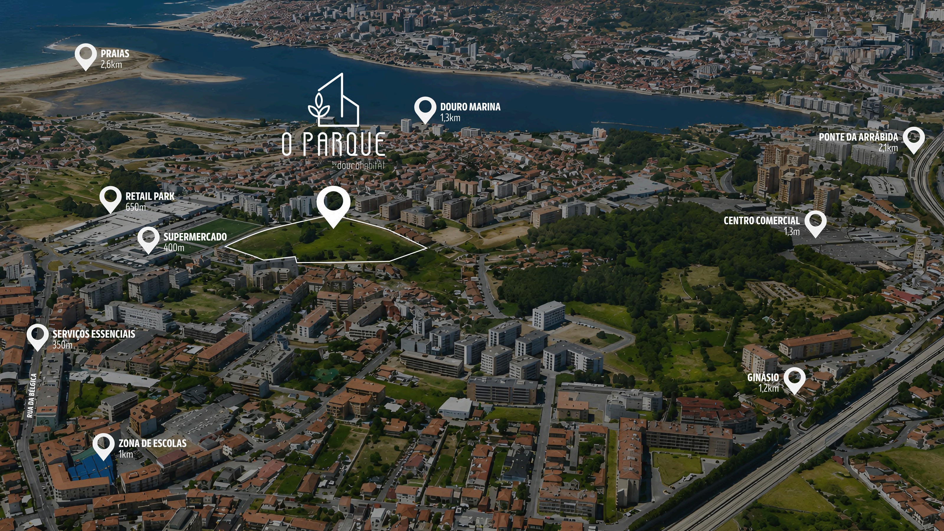 Envolvente de O Parque — Canidelo, V.N. Gaia, junto ao Douro